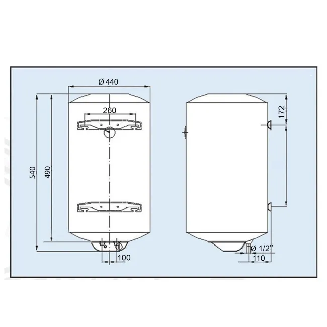 Водонагрівач LEOV LV Dry  50 l сухий тен (50L D)