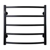 Рушникосушарка UNIO LD W 500-500-5 BLK Драбинка Дуга вода чорна