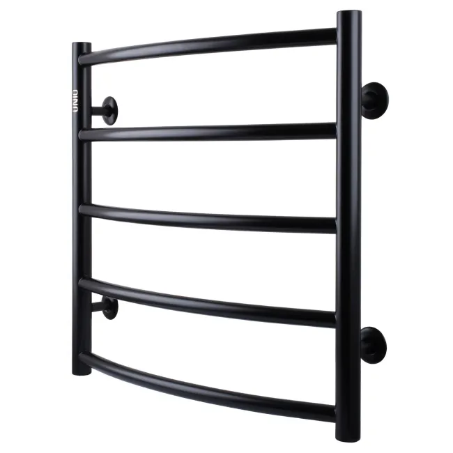 Рушникосушарка UNIO LD W 500-500-5 BLK Драбинка Дуга вода чорна 2 Рушникосушарка UNIO LD W 500-500-5 BLK Драбинка Дуга вода чорна 2