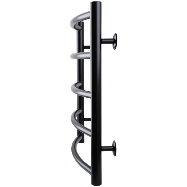 Рушникосушарка UNIO LD W 500-500-5 BLK Драбинка Дуга вода чорна
