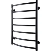 Рушникосушарка UNIO LD W 700-500-7 BLK Драбинка Дуга вода чорна