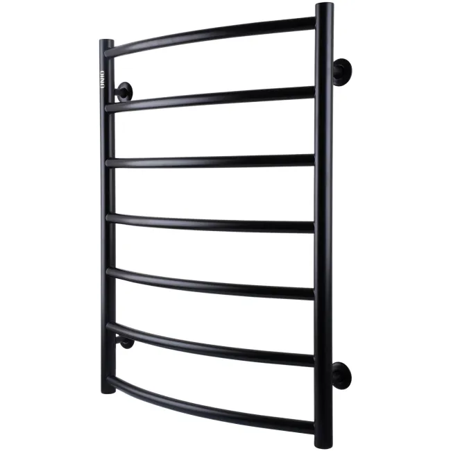 Рушникосушарка UNIO LD W 700-500-7 BLK Драбинка Дуга вода чорна 2 Рушникосушарка UNIO LD W 700-500-7 BLK Драбинка Дуга вода чорна 2