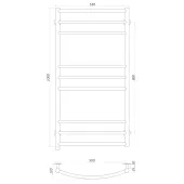 Рушникосушарка UNIO LDE ER 1000-500-9 BLK Драбинка Дуга Еліт електро чорна