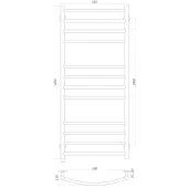 Рушникосушарка UNIO LDE ER 1200-500-12 BLK Драбинка Дуга Еліт електро чорна