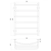 Рушникосушарка UNIO LKD ER 700-500-6 Драбинка Каскад Дуга електро