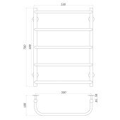 Рушникосушарка UNIO LS EL 700-500-5 Драбинка Скоба електро