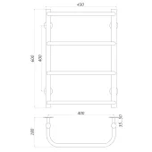 Рушникосушарка UNIO LS W 600-400-4 Драбинка Скоба вода