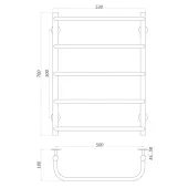 Рушникосушарка UNIO LS W 700-500-5 Драбинка Скоба вода