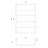 Рушникосушарка UNIO LS W 800-500-6 Драбинка Скоба вода