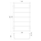 Рушникосушарка UNIO LS W 900-500-7 Драбинка Скоба вода Рушникосушарка UNIO LS W 900-500-7 Драбинка Скоба вода