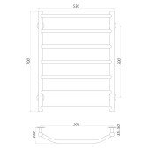 Рушникосушарка UNIO LT EL 700-500-7 Драбинка Трапеція електро