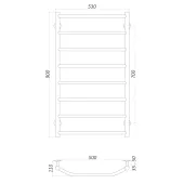 Рушникосушарка UNIO LT ER 900-500-8 Драбинка Трапеція електро