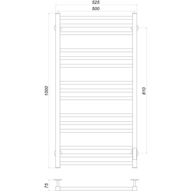 Рушникосушарка UNIO MS EU 1000-500-15 Модена електро