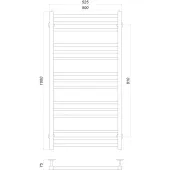 Рушникосушарка UNIO MS W 1000-500-15 Модена вода
