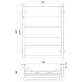 Рушникосушарка UNIO Op ER 700-500-6 Олівія з полицею електро Рушникосушарка UNIO Op ER 700-500-6 Олівія з полицею електро