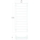 Рушникосушарка UNIO Zp W 1200-500-12 Зета з полицею вода