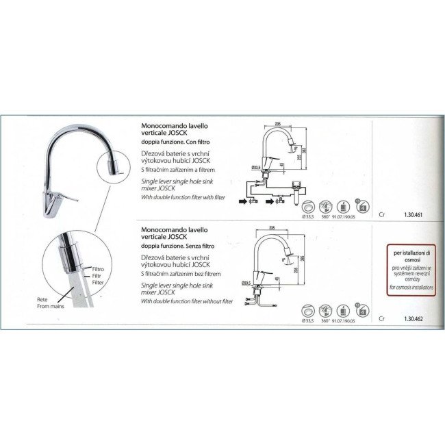 Змішувач для кухні під осмос TRES TOP 130462 2