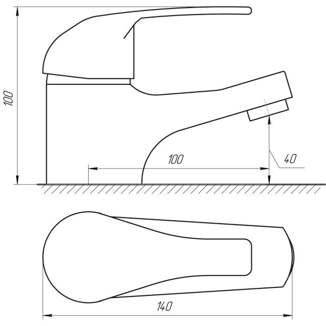Змішувач для умивальника BRAVO Comfort BF-101 латунь