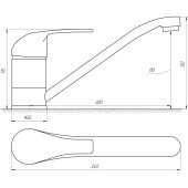 Змішувач для кухні BRAVO Comfort BF-103 латунь Змішувач для кухні BRAVO Comfort BF-103 латунь