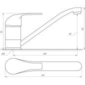 Змішувач для кухні BRAVO Comfort BF-0203 латунь, на гайці Змішувач для кухні BRAVO Comfort BF-0203 латунь, на гайці