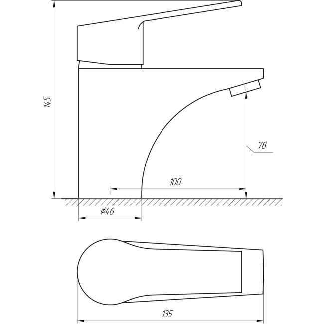 Змішувач для умивальника BRAVO ZENITH BS-42-101 латунь Змішувач для умивальника BRAVO ZENITH BS-42-101 латунь
