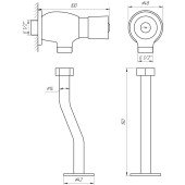 Кран-дозатор для пісуара Solomon LGE-043 Кран-дозатор для пісуара Solomon LGE-043