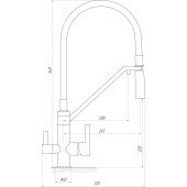 Змішувач для кухні під осмос TOPAZ SARDINIA TS 8812-H24 Змішувач для кухні під осмос TOPAZ SARDINIA TS 8812-H24