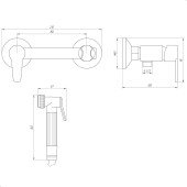 Змішувач гігієнічний DOMINO PRESTIGE DPS-6-106MIX