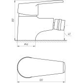 Змішувач для біде DOMINO BLITZ DBC-106 Змішувач для біде DOMINO BLITZ DBC-106