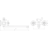 Змішувач для ванни DOMINO DB-RS-0316-SHARM