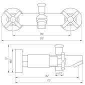 Змішувач для ванни Globus Lux DUKAT SD4-102