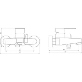Змішувач для ванни Globus Lux MAIN SM-102N
