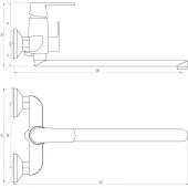 Змішувач для ванни Globus Lux Laguna GLA-0208-10-BB