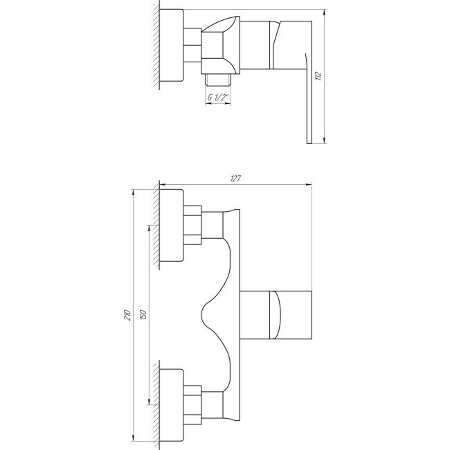 Змішувач для душа Globus Lux Ontario GLO-0105N Змішувач для душа Globus Lux Ontario GLO-0105N