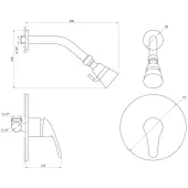 Змішувач для душу Globus Lux SOLLY GLSO-0105S