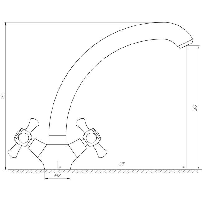 Змішувач для кухні DOMINO DKF-204-08-CRUIZE Змішувач для кухні DOMINO DKF-204-08-CRUIZE