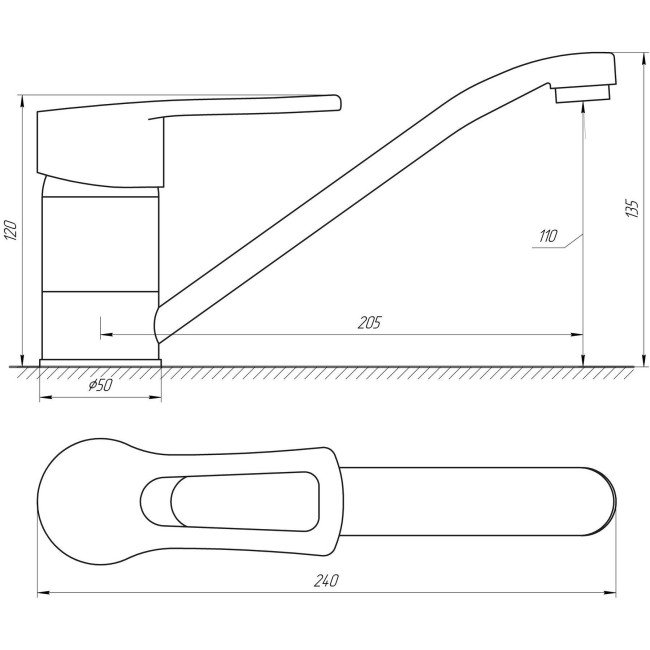 Змішувач для кухні DOMINO SIRIUS DSV-203