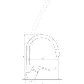 Змішувач для кухні EcoMix ENERGO E-GEZ-203SLR-BLUE