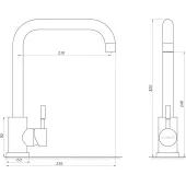 Змішувач для кухні EcoMIX ALPEN SBT3-203L