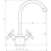 Змішувач для кухні Globus Lux DUKAT SD2-203