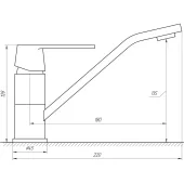 Змішувач для кухні Globus Lux Laguna GLA-0203Q-10-BB