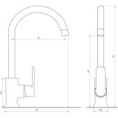 Змішувач для кухні Globus Lux Laguna GLA-0203SL Змішувач для кухні Globus Lux Laguna GLA-0203SL