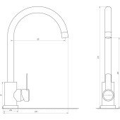 Змішувач для кухні Globus Lux WIEN SUS2-203S Змішувач для кухні Globus Lux WIEN SUS2-203S