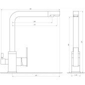 Змішувач для кухні під осмос Globus Lux LAZER GLLR-0100-1-ONIX