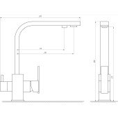 Змішувач для кухні під осмос Globus Lux LAZER GLLR-0111-11-GRAPHITE