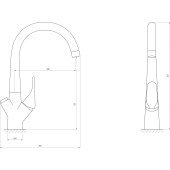 Змішувач для кухні під осмос Globus Lux LAZER GLLR-0222