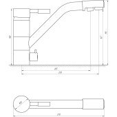 Змішувач для кухні під осмос Globus Lux LAZER GLLR-0555-8-STSTEEL