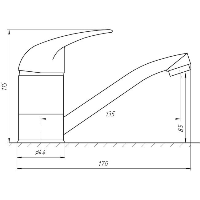 Змішувач для умивальника EcoMix ELIT EM-N-203M Змішувач для умивальника EcoMix ELIT EM-N-203M