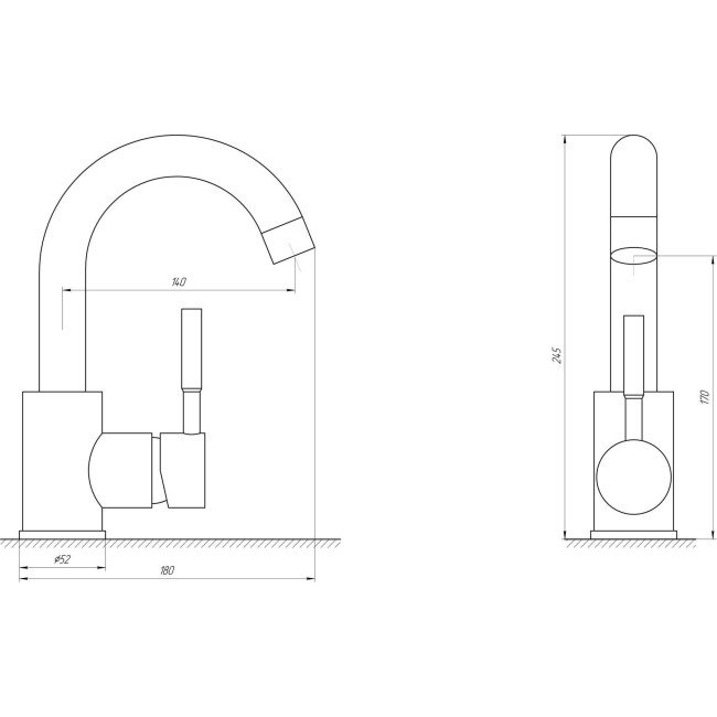 Змішувач для умивальника Globus Lux ALPEN SBT1-101S-BB Змішувач для умивальника Globus Lux ALPEN SBT1-101S-BB
