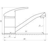 Змішувач для умивальника Globus Lux Caprice GLCA-0203М Змішувач для умивальника Globus Lux Caprice GLCA-0203М
